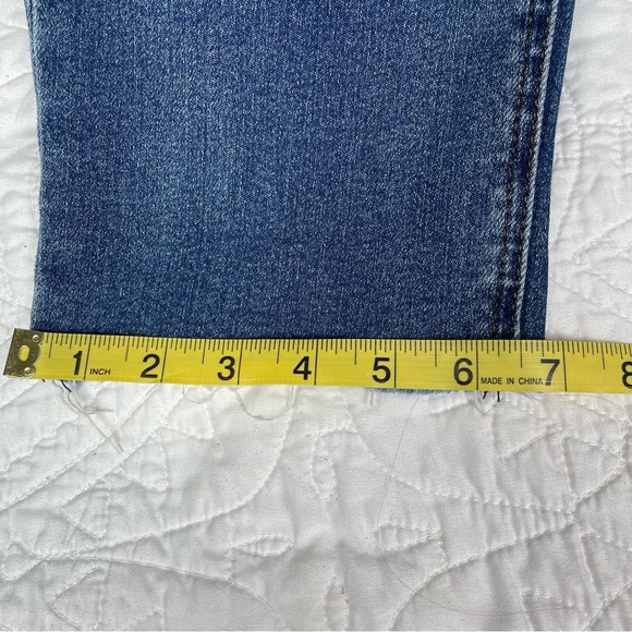 KUT from the Kloth Straight Leg High Rise Jeans Button Fly Distressed 8L - Picture 14 of 14